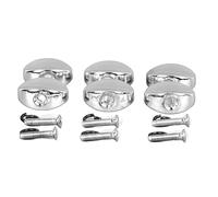 POENVFPO 6 Botones de Clavija de Afinación de Guitarra, Perillas de Repuesto de Metal para Guitarra Eléctrica Acústica, Fácil de Instalar con Apariencia Suave (SILVER)
