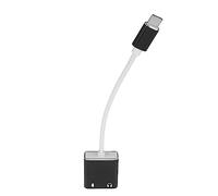 POENVFPO Adaptador de Tarjeta de Sonido Externo USB C Auriculares Duales Micrófonos Duales Tarjeta de Sonido Tipo C Plug and Play para Juegos Adaptador de de Tipo de Plástico Negro