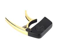 POENVFPO Afinador de Capo de Cambio Rápido con una Mano, con Pantalla y Botones para bajo de Guitarra (Chapado en oro)