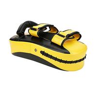POENVFPO Almohadilla de Enfoque para Boxing, Protector de Entrenamiento Curvo con Espuma EVA para Taekwondo, Objetivo de Perforación para Adultos y Adolescentes (Yellow)