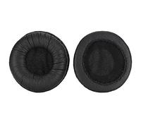 POENVFPO Almohadillas Universales para Auriculares de 55 Mm, Almohadillas de Algodón, Reemplazo Duradero y Cómodo para Auriculares para Largas Sesiones de Escucha, Negro, 2 Piezas
