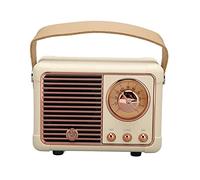 POENVFPO Altavoz Bluetooth Retro, Pequeño Altavoz Bluetooth Inalámbrico con Estéreo HiFi para Cocina, Escritorio, Dormitorio, Oficina, Fiesta Al Aire Libre (Yellow)