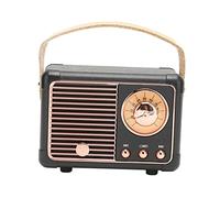 POENVFPO Altavoz Bluetooth Retro, Pequeño Altavoz Bluetooth Inalámbrico con Estéreo HiFi para Cocina, Escritorio, Dormitorio, Oficina, Fiesta Al Aire Libre (Black)