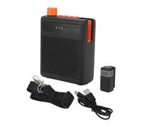 POENVFPO Amplificador de Voz Portátil, Duración de la Batería de 25 Horas, Amplificador de Micrófono Inalámbrico de Potencia Verdadera de 10 W con Altavoz de Tierras Raras de 3 Pulgadas, (BLACK)