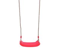 POENVFPO Asiento de Columpio de Plástico para Niños, Patio Trasero Al Aire con Cuerda Ajustable y Diseño Antideslizante, para Colgar Ramas de árboles o Vigas (Rojo)