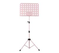 POENVFPO Atril de Música Ajustable, Soporte para Partituras de Metal, de Altura de 23,6 a 51,2 Pulgadas, Diseño Portátil Plegable, Negro, para Músicos e Interpretación Instrumental (PINK)