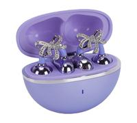 POENVFPO Auriculares Clip On, Cascos Inalámbricos Bluetooth con Hebillas de Cristal Desmontables para Mujer Deportes (Degradado Morado)