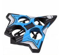 POENVFPO Avión de Control Remoto, Juguete de Avión RC de Espuma EPP con 3 Modos de Velocidad, Luz LED, Giro de 360°, Retención de Altitud, Fácil de Volar para Principiantes, Niños,