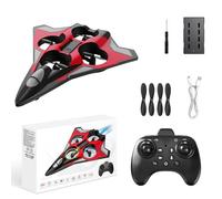 POENVFPO Avión RC 2.4G, Avión de Control Remoto de Espuma EPP con 3 Modos de Velocidad, Despegue y Aterrizaje con un Toque, Retención de Altitud, 360 Giros, para Principiantes, Adultos, (Rojo)