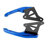 POENVFPO Barras de Agarre para Pasajeros de Motocicleta Kit de Manija de Riel de Asiento Trasero de Aleación de Aluminio Acabado Anodizado Soporte Lateral Doble Fácil Instalación para Pasajero (BLUE)
