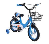 POENVFPO Bicicleta para Niños de 12 Pulgadas, Manillares Bonitos y Ligeros de Hierro, Bicicleta Ajustable para Niños de 3 a 10 Años (Blue)