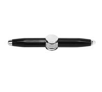 POENVFPO Bolígrafo Giratorio con Luz LED, Bolígrafo Giroscópico con Punta de Dedo para Aliviar el Estrés, Ansiedad, TDAH, TOC, con Función de Iluminación y Rotación Suave (BLACK)