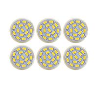 POENVFPO Bombillas LED GU4, 6 uds., Bombillas de Ahorro de Energía de 3W para Iluminación de Paisaje Doméstico, Blanco Cálido, 270LM, Cerámica (Luz cálida)