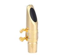 POENVFPO Boquilla de Saxofón Alto, Boquilla de Saxofón de Latón con 2 Almohadillas y Tapa, para Tocar Jazz y Amantes del