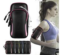 POENVFPO Brazalete Deportivo, Brazalete para Teléfono para Correr, con Correa Ajustable, Orificio para Auriculares, para Correr, Ciclismo, Yoga, Senderismo, Fitness (Pink)