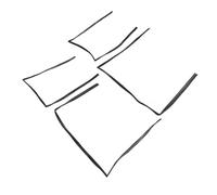 POENVFPO Burlete para Ventana, Moldura de Cinturón, Tira de Sellado de Goma para Puerta Exterior, 4 Piezas, Ajuste OEM, Canalización de Lluvia, Bloqueo de Agua para FZJ80 LX450 1991 a 1997