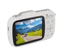 POENVFPO Cámara Digital, Cámara de Vídeo de 80MP 5K con Zoom de 18x y Función de Web, Pantalla a Color de 2,8 Pulgadas, Compacta de Apuntar y Disparar para Fotografía (White)