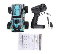 POENVFPO Camión Monstruo RC a Escala 1:18, Coche de Control Remoto Todoterreno 4x4 de Alta Velocidad de 20 KM/H con Faros LED y Control de Aplicación, para Niños y Adultos (Blue)