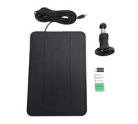 POENVFPO Cargador de Panel Solar de 10 W Monocristalino USB C, Portátil para Teléfono Inteligente, Cámara de Seguridad, Timbre Al Aire