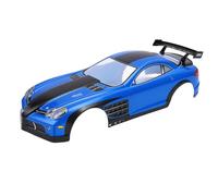 POENVFPO Carrocería para Coche RC 1/10, Carrocería de PVC con Distancia Entre Ejes de 26 Cm y Alerón Trasero para la Mejora de Coches de Carreras. (Blue)