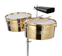 POENVFPO Cencerro de Metal de 7 Pulgadas, Instrumento de Percusión de Hierro Negro para Músicos y Bandas, Resistente Al óxido con Soporte Universal de 10 Mm, Grosor de 1,5 Mm (7in)