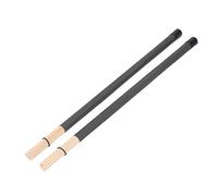 POENVFPO Cepillo para Batería, de bambú para una Fácil Percusión y un Sonido Excelente, Diseño Liviano y Compacto, con Bolsa de Almacenamiento Portátil, para Batería Jazz Entusiastas de (BLACK)