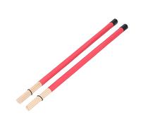 POENVFPO Cepillo para Batería, de bambú para una Fácil Percusión y un Sonido Excelente, Diseño Liviano y Compacto, con Bolsa de Almacenamiento Portátil, para Batería Jazz Entusiastas de (rojo)