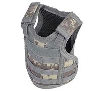 POENVFPO Chaleco con Soporte para Latas de Bebidas, Correas Ajustables para los Hombros y la Cintura, con Correas MOLLE y Cinta Adhesiva, para Decoración Aislante de Latas de Botellas de (ACU digital)