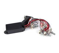 POENVFPO Circuito de Preamplificador de Ecualizador Activo de 3 Bandas, Arnés de Pastilla para bajo con Ecualizador, Construcción de Metal y Plástico, Conversión Pasiva a Activa para Bajistas