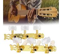 POENVFPO Clavijas de Afinación para Guitarra Clásica, Clavijeros con Diseño de Flores Blancas con Engranajes para Reemplazo de Mantenimiento de Guitarra, Livianos y Fáciles de Instalar