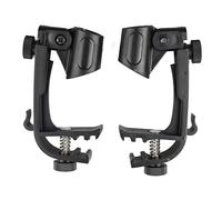 POENVFPO Clip de Micrófono de Tambor de 2 Uds, Abrazadera de Montaje de Soporte de Micrófono de Borde de Tambor Ajustable de Plástico para Tocar