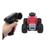 POENVFPO Coche de Control Remoto, Camión RC Acrobático 4WD de 2,4 GHz con Rotación de 360° y Luces LED, para Niños y Niñas de 4 a 8 Años, Rango de Control de hasta 70 M