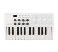 POENVFPO Controlador de Teclado MIDI Compacto con 25 Almohadillas de Tambor Mini -tanque y 8 Retroiluminadas, Ideal para Crear Música en Studio, Hotel BT, Conexión con Cable