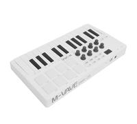 POENVFPO Controlador de Teclado MIDI USB de 25 Teclas, Teclado Inalámbrico Bluetooth Portátil con 8 Pads Retroiluminados RGB y Cable Inteligente, Compatible con Windows OS X IOS Android