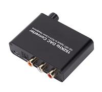 POENVFPO Convertidor de Digital de 5.1 Canal con Control de Volumen, Convertidor DAC de 192 KHz para PC -CD DVD, Ideal para Entusiastas de la Música, Aluminio de Aleación de Aluminio Negro