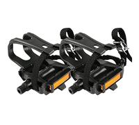 POENVFPO Correas de Pedal de Bicicleta, Correas de Pedal de Bicicleta de Carretera de Nylon Antideslizante con Marcas Izquierda Derecha para una Fácil Instalación, Evita que el Pie se deslice para una