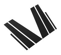POENVFPO Cubierta para Ventana de Puerta Lateral, Cubierta para Pilar de Ventana de PC, Color Negro Brillante, 6 Piezas, contra Rasguños, Ajuste Ajustado, Actualización Exterior para Sedan 8.a