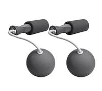 POENVFPO Cuerda para Saltar Inalámbrica, Cuerda de Alambre Silenciosa de Fitness con Doble Rodamiento de Bola Pesada de 6,5 Cm para Ejercicios Deportivos en Interiores, con Material de (BLACK)