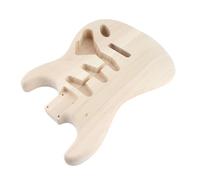POENVFPO Cuerpo de Guitarra Eléctrica sin Terminar, Madera de Nogal, Configuración de Pastilla única Triple, Proyecto de Bricolaje Personalizado en Blanco para Músicos