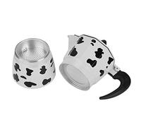 POENVFPO de Aluminio Moka Maker Diseño Simple Duradero para Uso Doméstico Color de Vaca Lechera 3 Tazas 150 ML (3 tazas de color vaca 150ML)