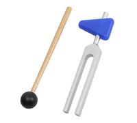 POENVFPO Diapasón de Yoga, 528 Hz, Alivio del Estrés por Vibración, Kit de Diapasón Portátil Ligero con Acero Inoxidable y Madera, para Relajación de Meditación de Yoga (MI528)