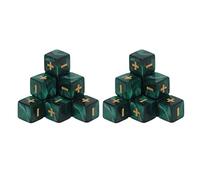POENVFPO Enseñanza del Cálculo de Cálculo Matemático Würfelset, Símbolos Grabados Durante Mucho Tiempo para Aprender en Casa (Green)