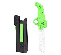 POENVFPO Espada de Efecto Spark, Ergonómico Diseño Transparente, Espada Luminosa con Funda Spark para Niños (Green)