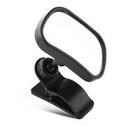 POENVFPO Espejo de bebé Ajustable, Espejo Retrovisor de Acrílico ABS para Coche con Rotación de 360 grados, Ventosa y Clip, Compacto de 8 X 5 Cm para Viajes en Asiento de Coche Infantil Orientado
