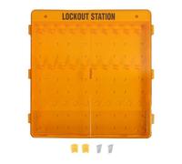 POENVFPO Estación de Etiquetado y Bloqueo, Tablero de Kit Loto de Montaje en Pared Transparente para PC Multifuncional, sin Relleno, con Cubierta Bloqueable, sin Dispositivos de Bloqueo