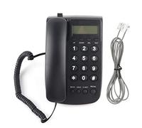 POENVFPO Extensión de Teléfono Comercial para Hotel, sin Identificador de Llamadas, Teléfono Residencial, Montaje en Pared de Escritorio Blanco, Ahorro de Energía, Compatible con F S K (Black)