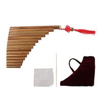 POENVFPO Flauta Pan, 15 tubos, Bambú, Piza de cacerolas G, Instrumento musical tradicional chino, adecuado para principiantes
