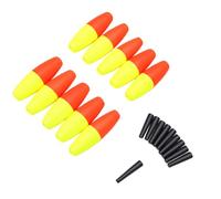 POENVFPO Flotadores de Pesca Ovalados con Clip, 10 Unidades de Bobbers Ponderados de EVA Rojos y Amarillos para Lagos, Estanques, Ríos con Manga Fácil de Enhebrar