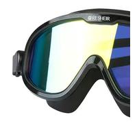 POENVFPO Gafas de Natación Fugas Antifog Grandes Marco de Gafas de Natación de Moda Transparentes para Hombres que Anhelan a Todos los Nadadores (#4)