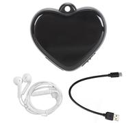 POENVFPO Grabadora de Voz Digital con Colgante de Corazón, Mini Grabadora de Reproductor Mp3 Activada por Voz con Reducción de Ruido HD para Aula, Conferencia (8GB)